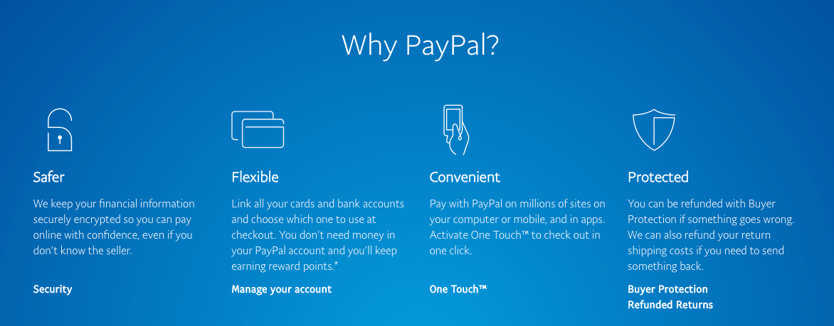paypal payment gateway features