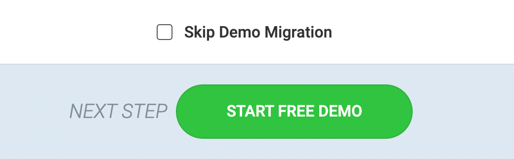 start demo migration
