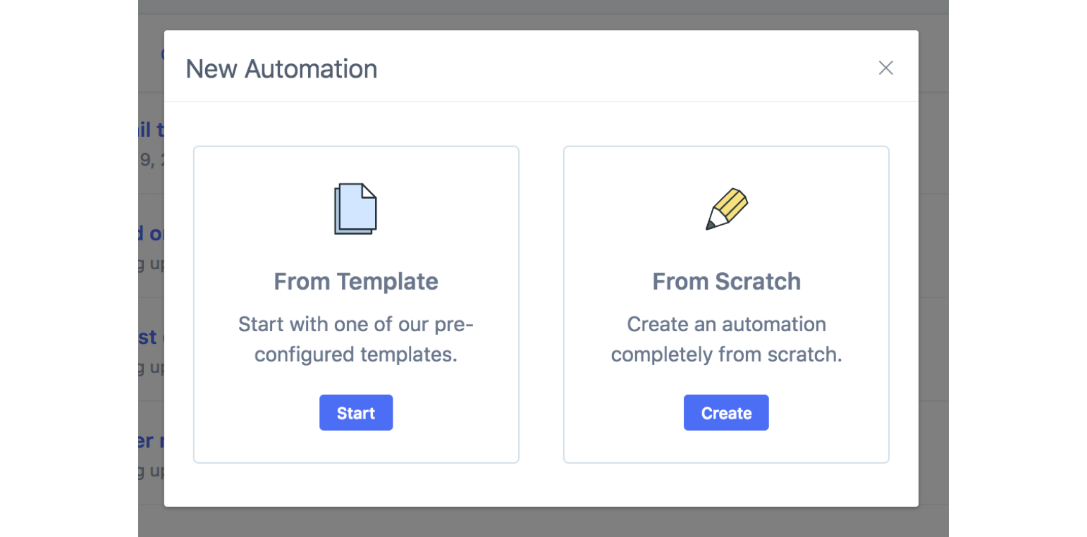 Create an Engage automation from a template or from scratch