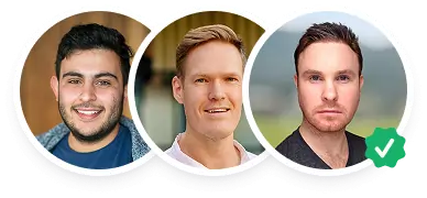 Three people from the Metorik support team
