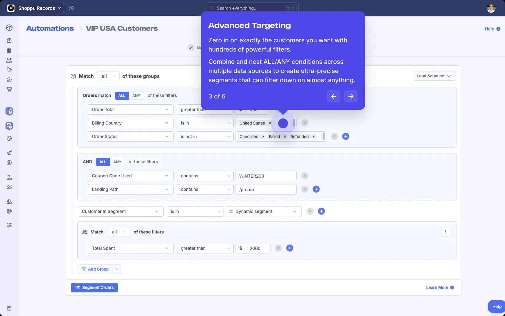 A screenshot from an email automation in Metorik showing the performance and conversions attibutable to the campaign.
